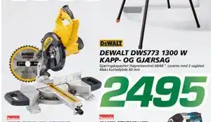 Coop Byggmix DEWALT DWS773 1300 W KAPP- OG GJÆRSAG tilbud