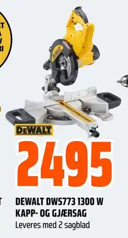 Obs Bygg DEWALT DWS773 1300 W KAPP- OG GJÆRSAG tilbud