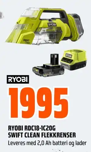 Obs Bygg RYOBI RDC18-1C20G SWIFT CLEAN FLEKKRENSER tilbud