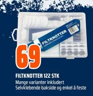 Obs Bygg FILTKNOTTER 122 STK tilbud