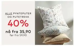 Skeidar ALLE PYNTEPUTER OG PUTETREKK tilbud