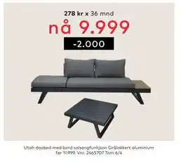 Skeidar Utah daybed med bord tilbud