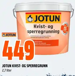 Coop Obs JOTUN KVIST- OG SPERREGRUNN 2,7 liter tilbud