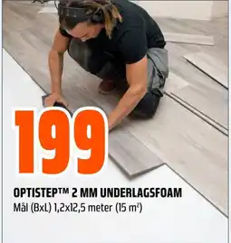 Coop Obs OPTISTEP™M 2 MM UNDERLAGSFOAM Mål (BxL) 1,2x12,5 meter (15 m²) tilbud