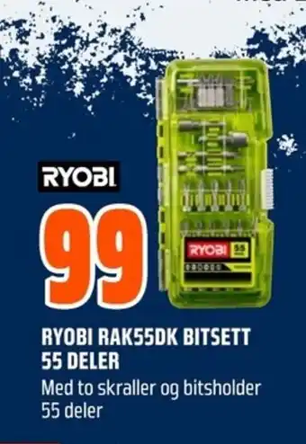 Coop Obs RYOBI RAK55DK BITSETT 55 DELER tilbud