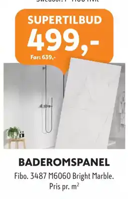 Byggmakker BADEROMSPANEL tilbud