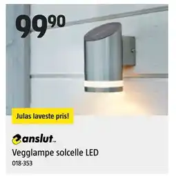 Jula Vegglampe solcelle LED tilbud