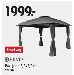 Jula Paviljong 3,3x3,3 m tilbud