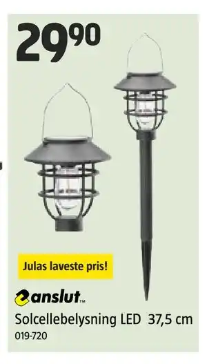 Jula Solcellebelysning LED 37,5 cm tilbud