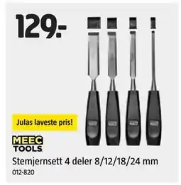 Jula Stemjernsett 4 deler 8/12/18/24 mm tilbud