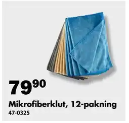 Biltema Mikrofiberklut, 12-pakning tilbud