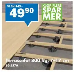 Biltema Terrassefot 800 kg, 7–17 cm tilbud