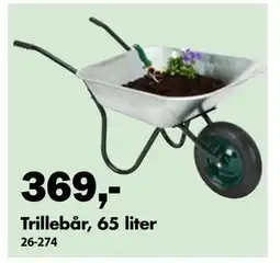 Biltema Trillebår, 65 liter tilbud