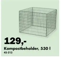 Biltema Kompostbeholder, 530 l tilbud