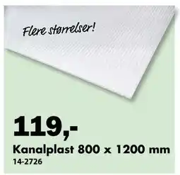 Biltema Kanalplast 800 x 1200 mm tilbud