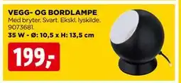 jem & fix VEGG- OG BORDLAMPE tilbud