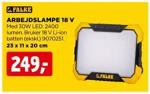 jem & fix ARBEJDSLAMPE 18 V tilbud