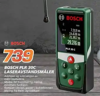 Coop Byggmix Bosch plr 30c laseravstandsmåler tilbud