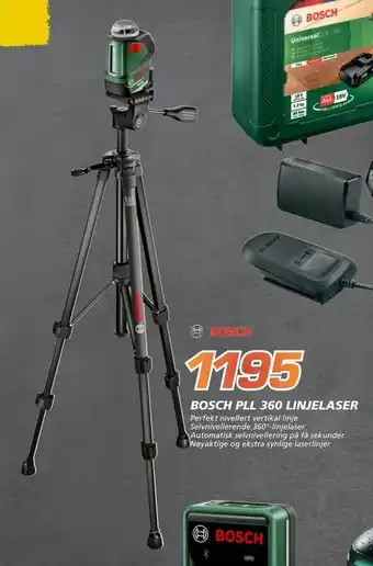 Coop Byggmix Bosch pll 360 linjelaser tilbud