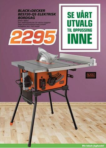 Coop Byggmix Black+decker bes720-qs elektrisk bordsag tilbud