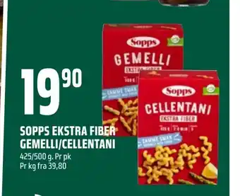 Sopps ekstra fiber gemelli/cellentani