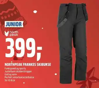 Coop Obs Northpeak frankes skibukse tilbud