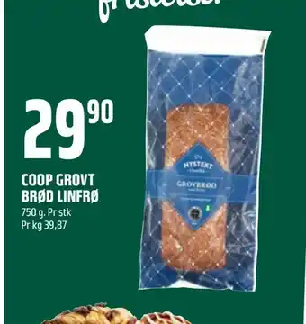 Coop Obs Coop grovt brød linfrø tilbud