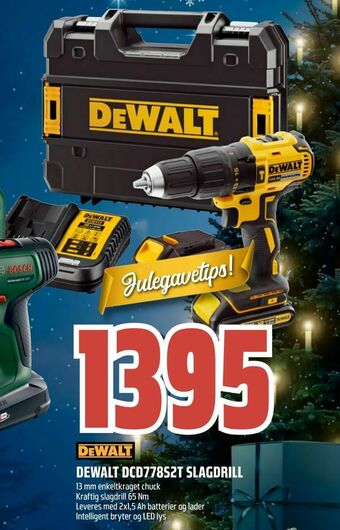 Obs Bygg Dewalt dcd778s2t slagdrill tilbud