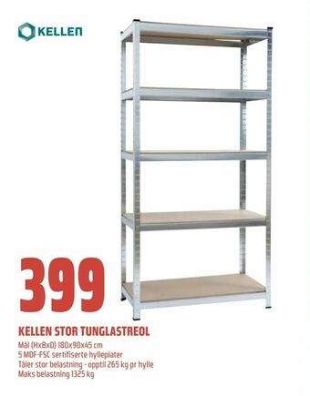 Obs Bygg Kellen stor tunglastreol tilbud