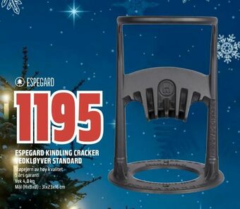 Obs Bygg Espegard kindling cracker vedkløyver standard tilbud