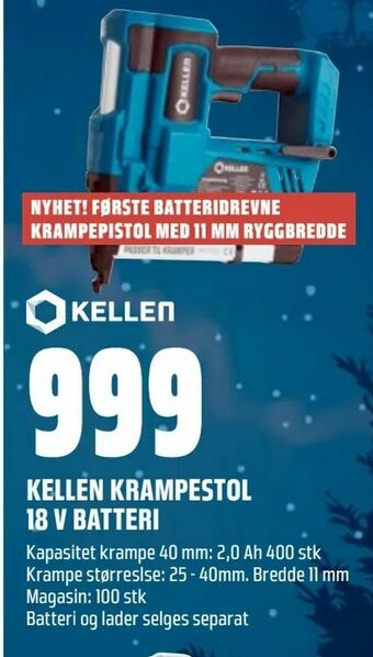 Obs Bygg Kellen krampestol 18 v batteri tilbud