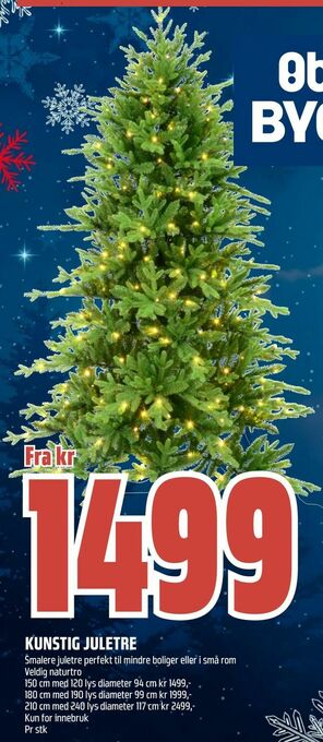 Obs Bygg Kunstig juletre tilbud