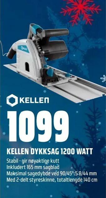 Obs Bygg Kellen dykksag 1200 watt tilbud