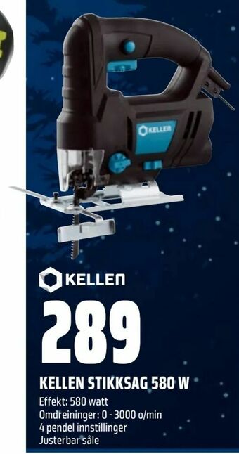 Obs Bygg Kellen stikksag 580 w tilbud