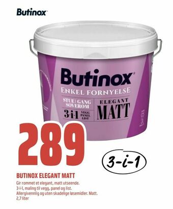 Obs Bygg Butinox elegant matt tilbud