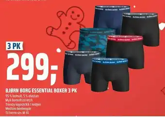 Coop Obs Bjørn borg essential boxer 3 pk tilbud