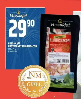 Coop Obs Vossakjøt grovternet eldhusbacon tilbud