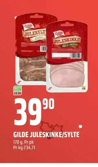 Coop Obs Gilde juleskinke/sylte tilbud