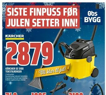 Obs Bygg Kärcher se 5100 tekstilrenser tilbud