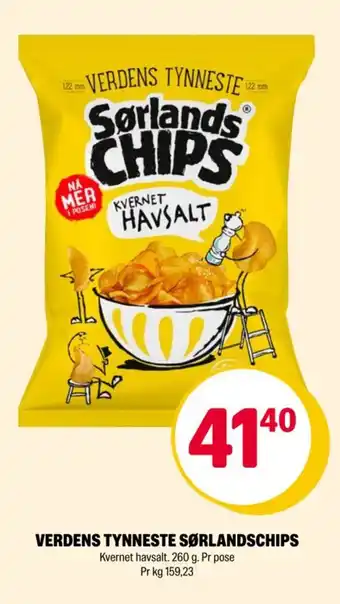 Coop Extra VERDENS TYNNESTE Sørlandschips tilbud