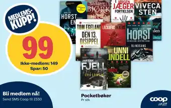 Coop Extra Pocketbøker tilbud