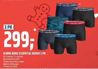 Coop Obs Bjørn borg essential boxer 3 pk tilbud