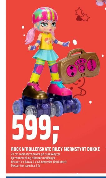 Coop Obs Rock n'rollerskate riley fjernstyrt dukke tilbud