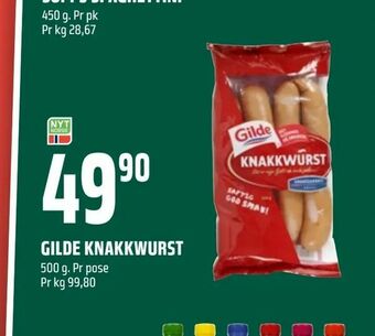 Coop Obs Gilde knakkwurst tilbud