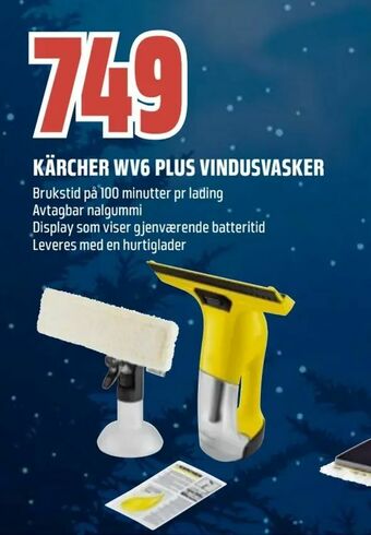 Obs Bygg Kärcher wv6 plus vindusvasker tilbud