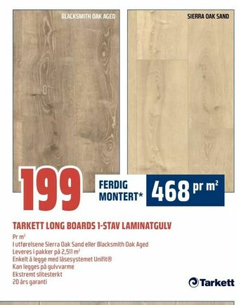Obs Bygg Long boards 1-stav laminatgulv tilbud