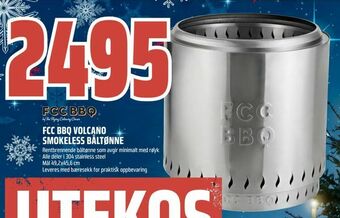Obs Bygg Fcc bbq volcano smokeless båltønne tilbud
