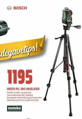 Obs Bygg Bosch pll 360 linjelaser tilbud