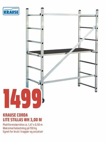 Krause corda lite stillas wh 3,00 m
