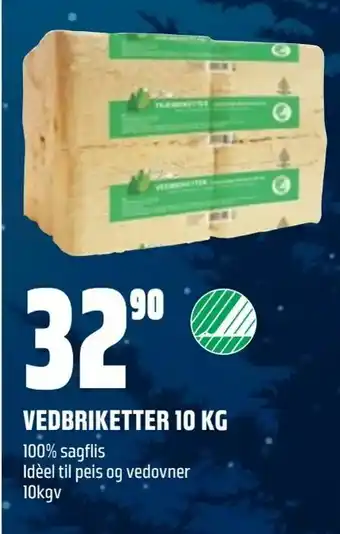 Obs Bygg Vedbriketter 10 kg tilbud